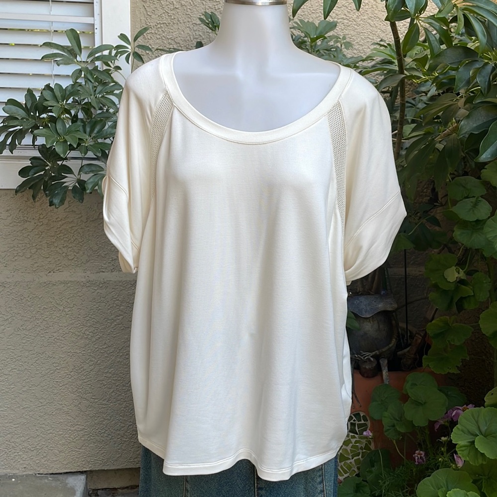 Lauren Ralph Lauren Cream Short Sleeve Tee